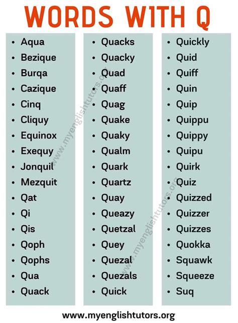 3 letter words that start with q.